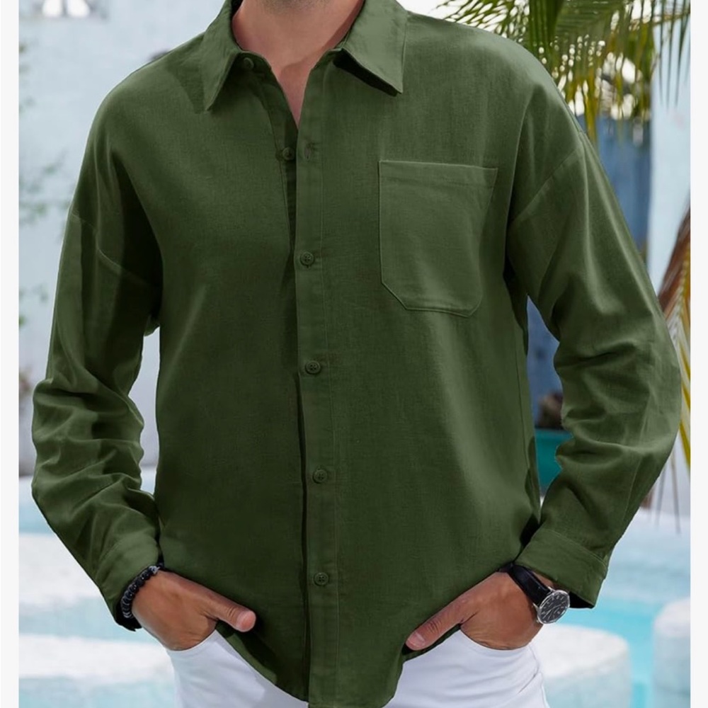 Men's Green Casual Shirt